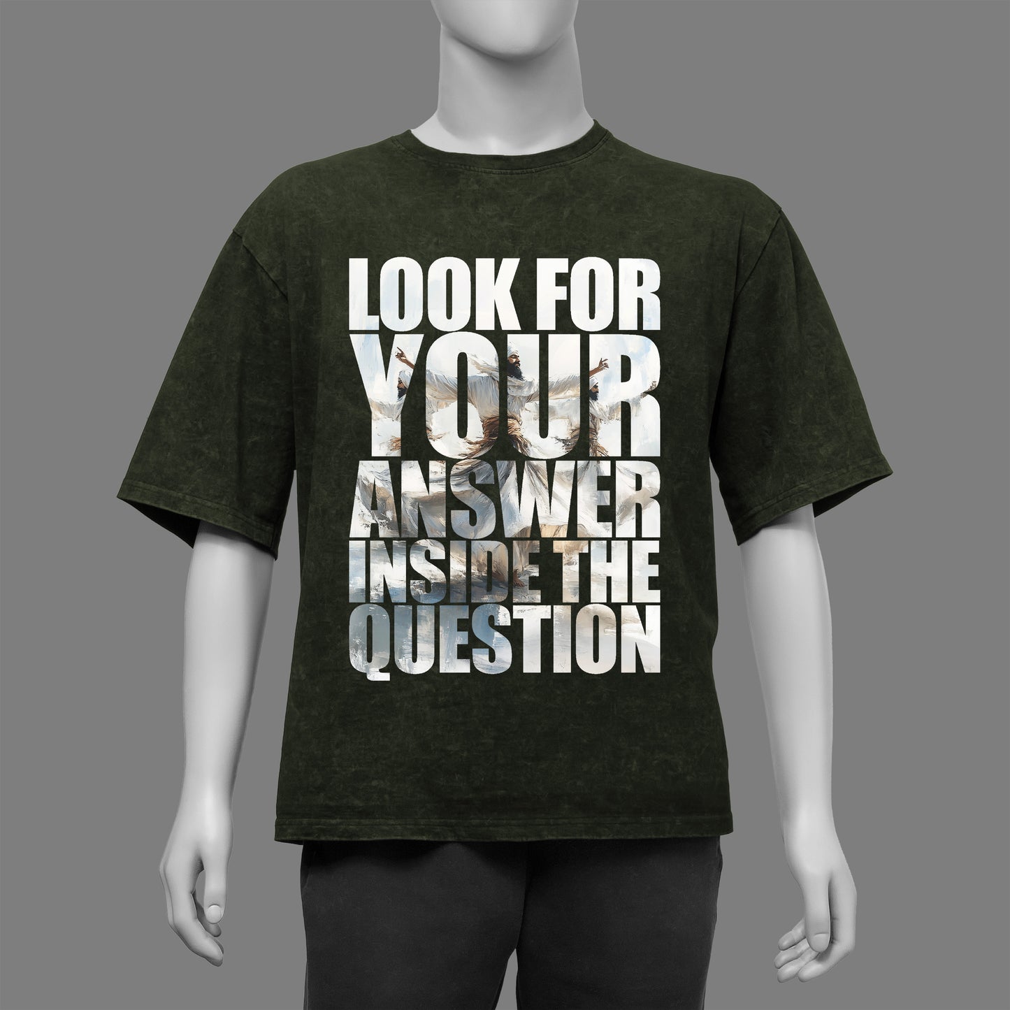 Look for your Answer Acid Washed Oversized T-Shirt
