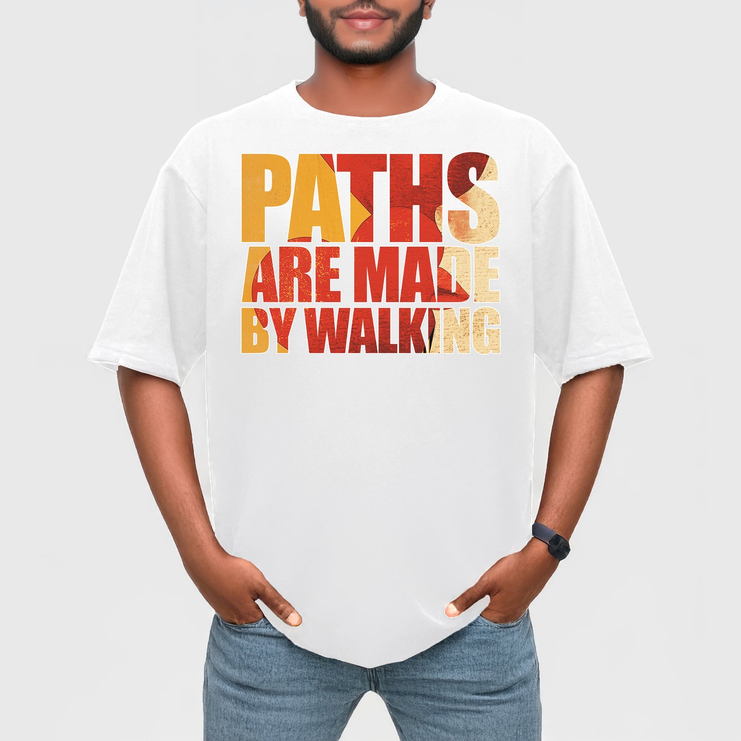 Paths are Made Unisex Terry Oversized T-Shirt