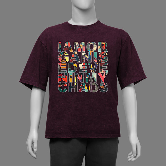 I am Organised Acid Washed Oversized T-Shirt