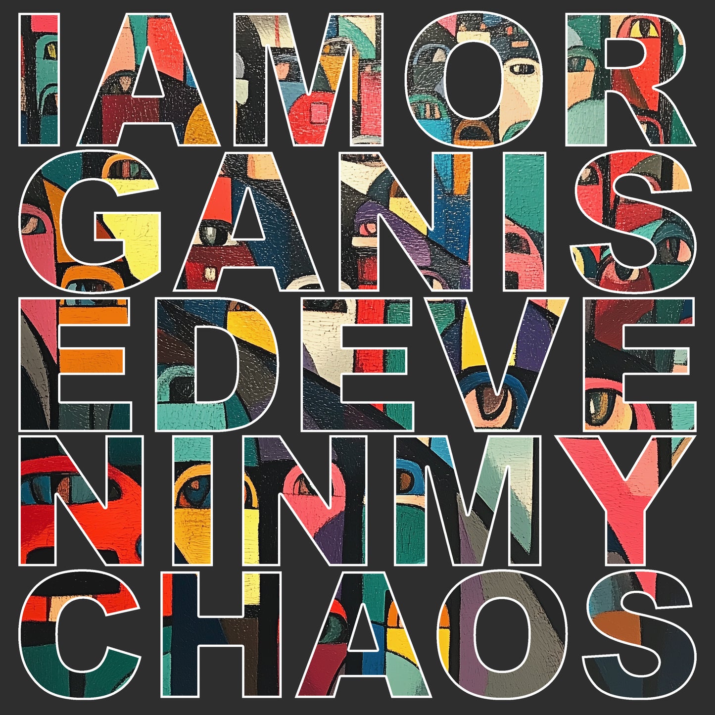 I am Organised Acid Washed Oversized T-Shirt