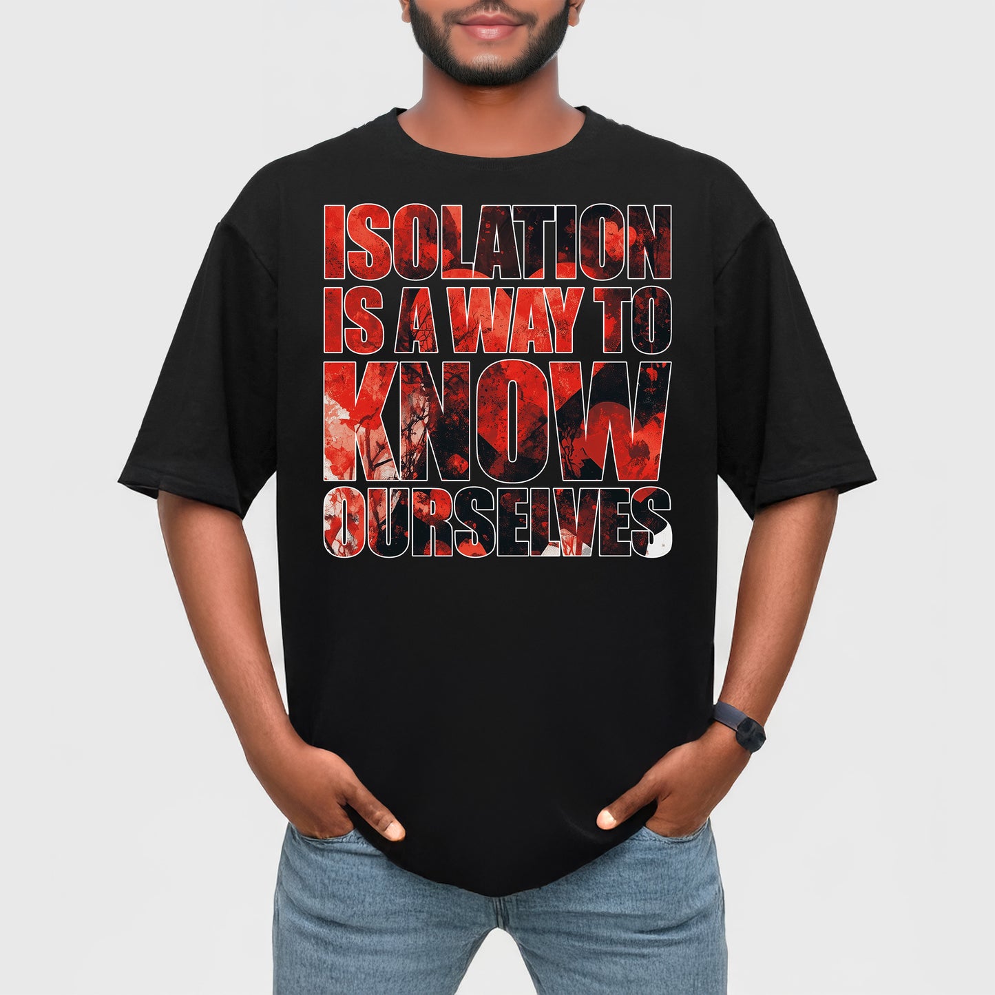 Isolation is a Way Unisex Terry Oversized T-Shirt