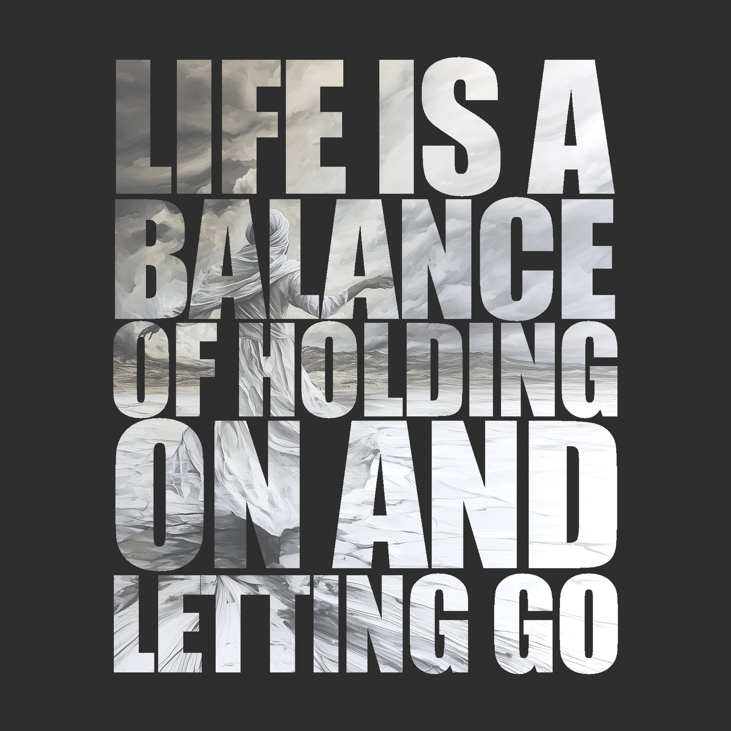 Life is a Balance Acid Washed Oversized T-Shirt