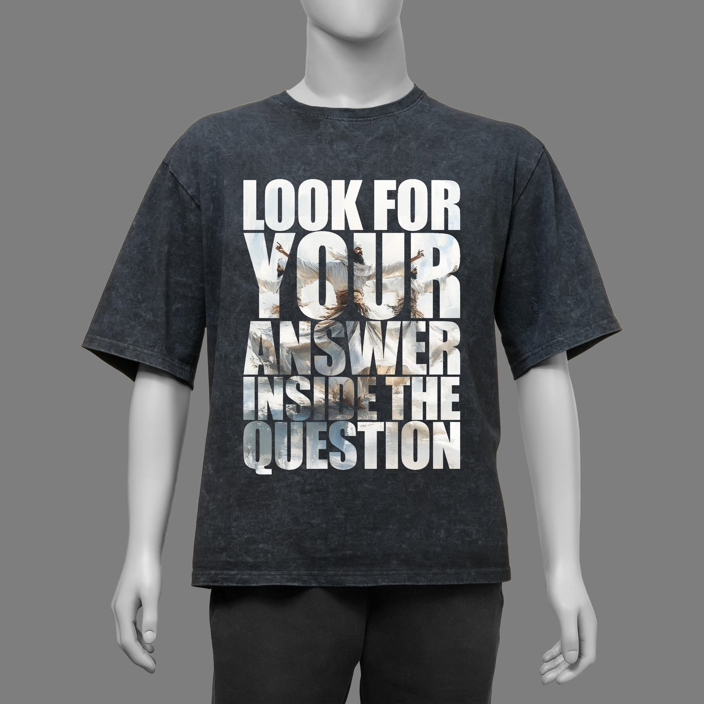 Look for your Answer Acid Washed Oversized T-Shirt