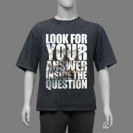 Look for your Answer Acid Washed Oversized T-Shirt