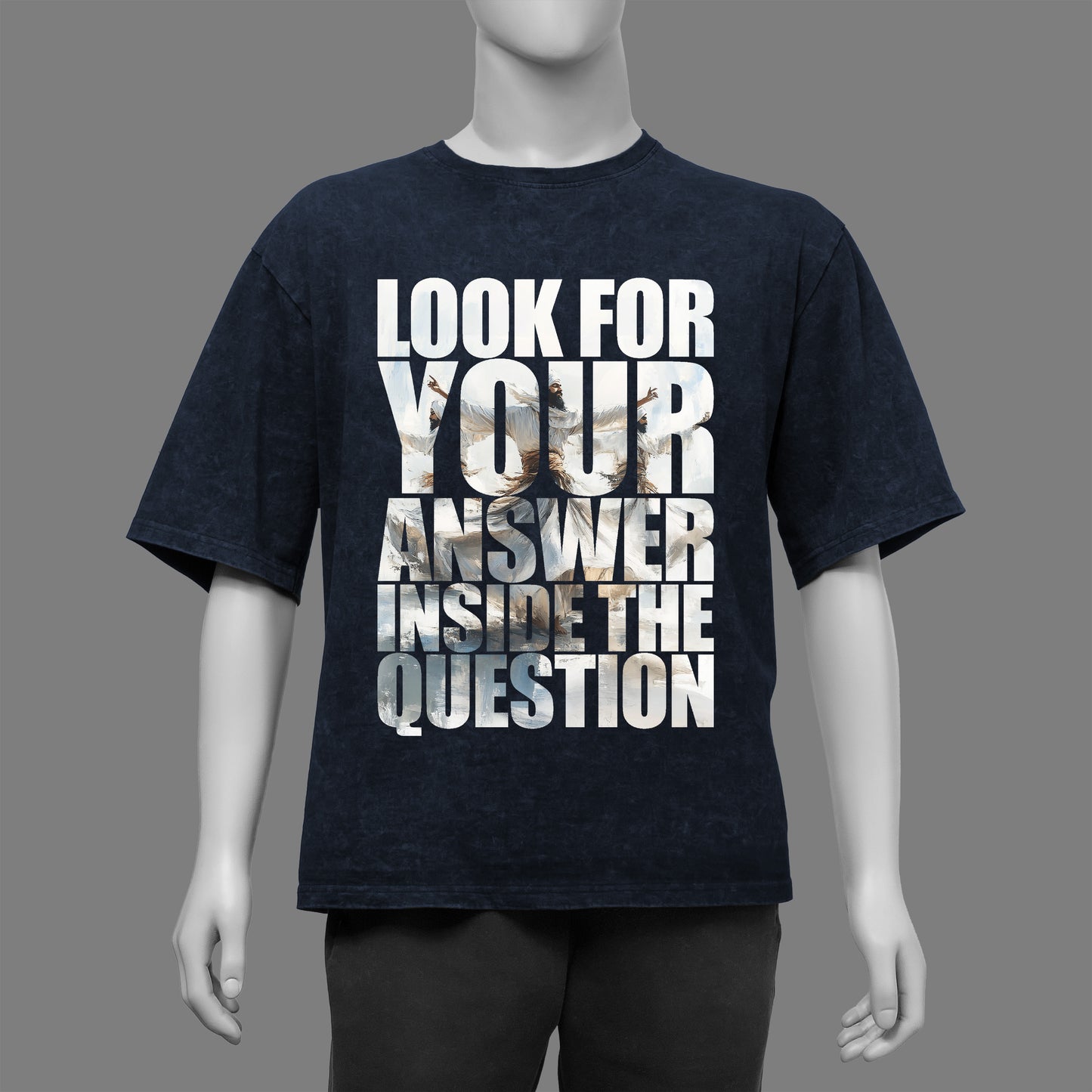 Look for your Answer Acid Washed Oversized T-Shirt