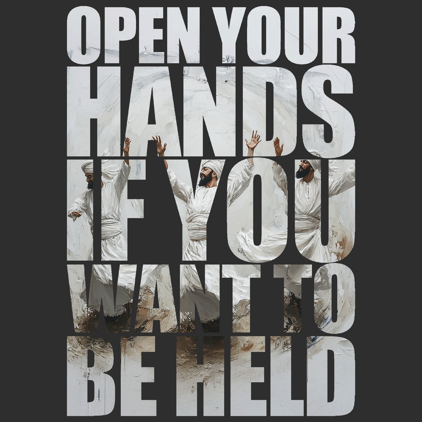 Open your Hands Acid Washed Oversized T-Shirt