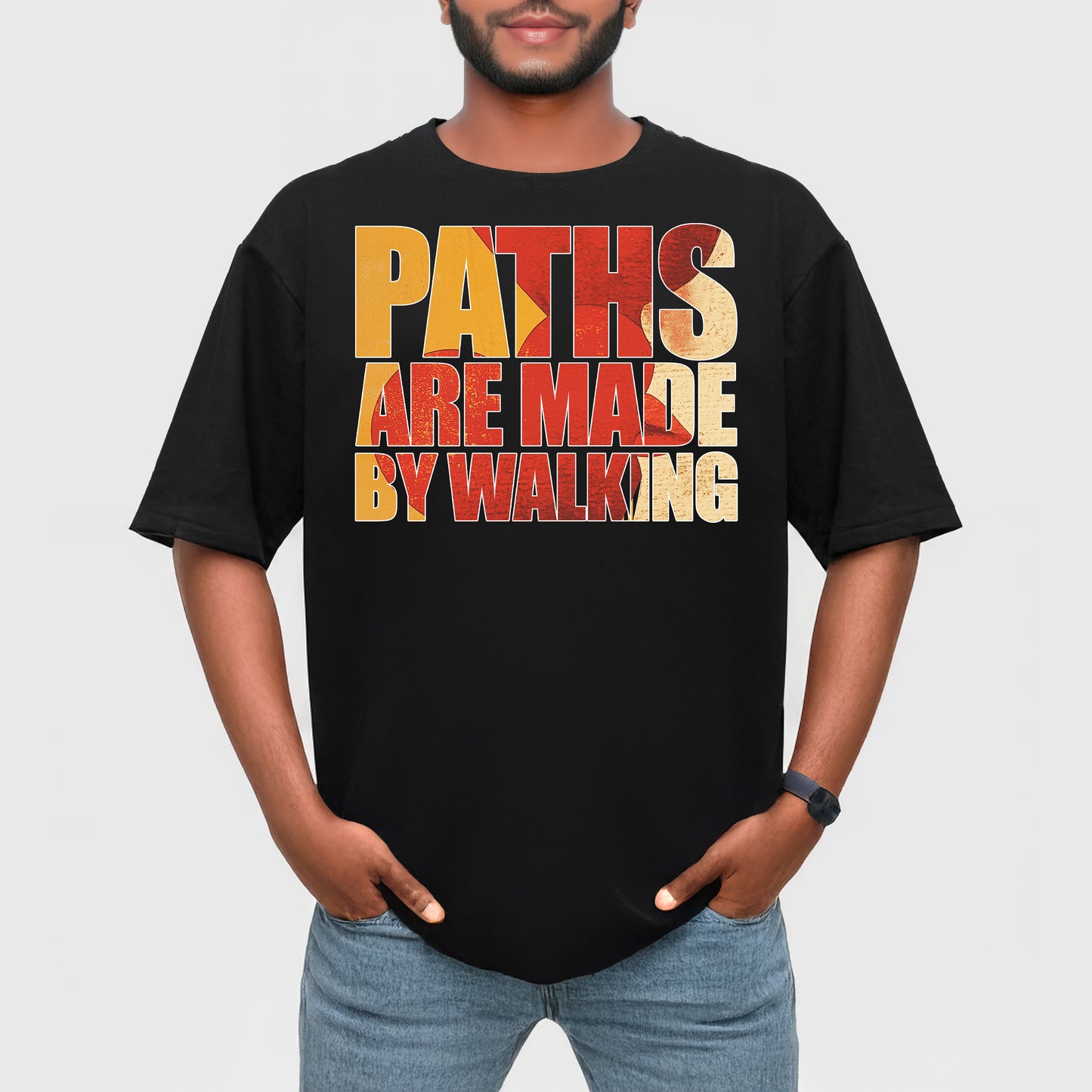 Paths are Made Unisex Terry Oversized T-Shirt